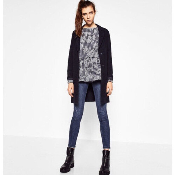 Zara | Floral and Stripes Peplum Top - Picture 7 of 13